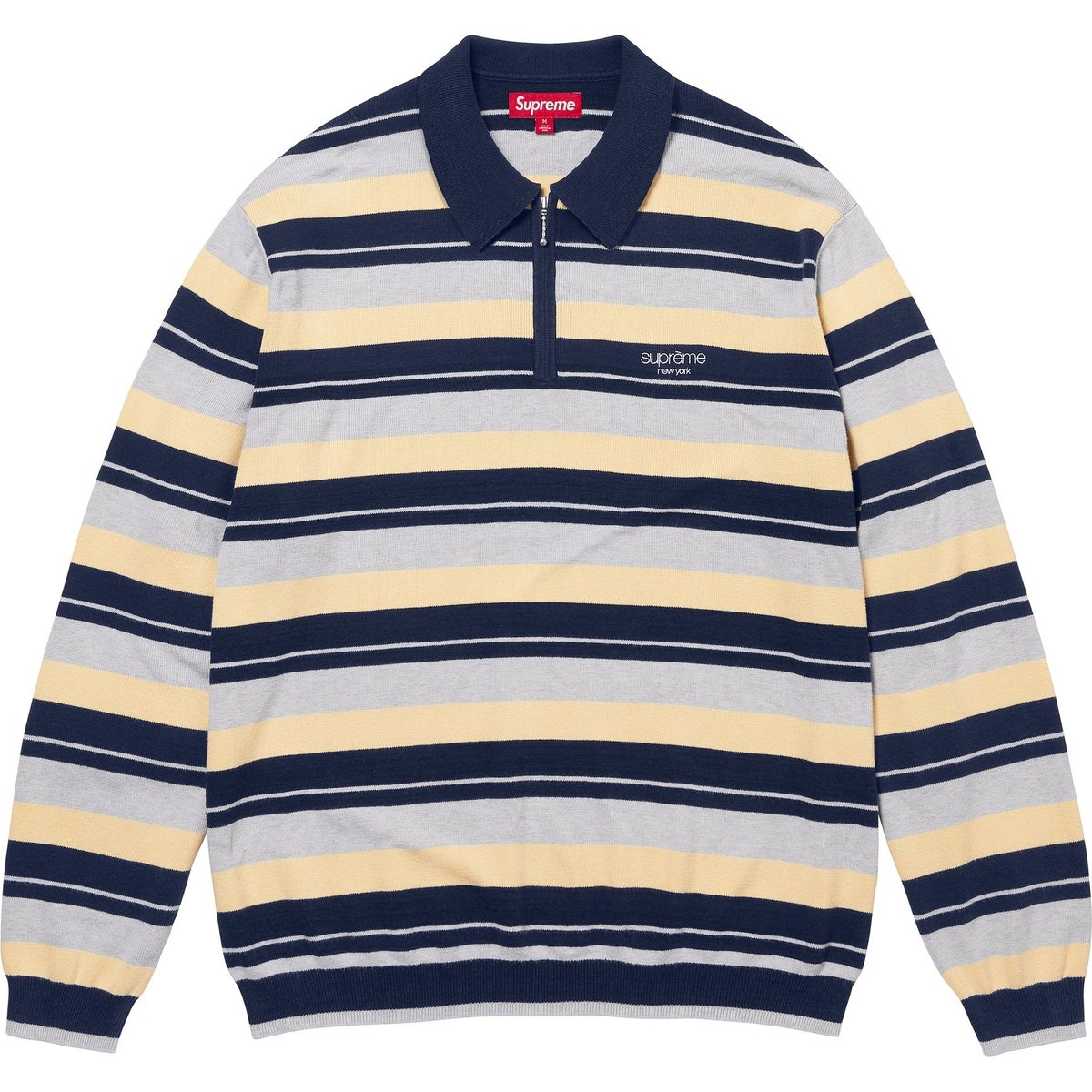 

Поло с длинным рукавом и молнией Supreme, черный
