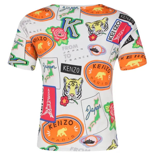 Футболка стандартного кроя Kenzo Kids, белый — фото 2