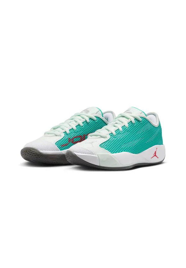 Старые баскетбольные кроссовки luka 77 love letter Jordan, Barely Green Washed Teal Chile Red Barely Green — фото 2