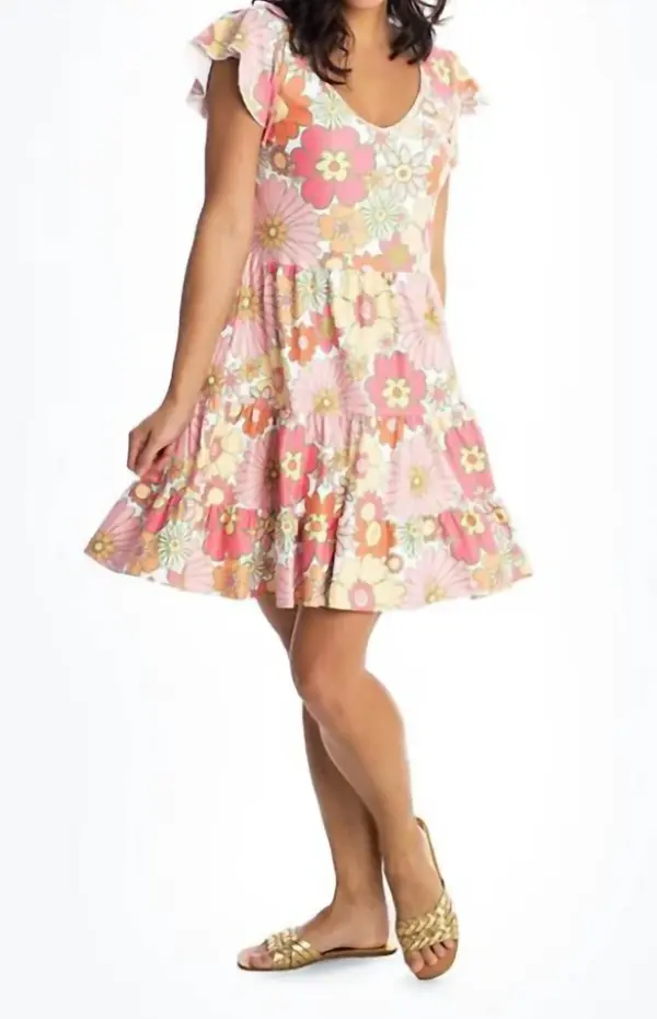 

Smith and Quinn Платье Delaney в ретро-цветочном принте Размер L, розовый