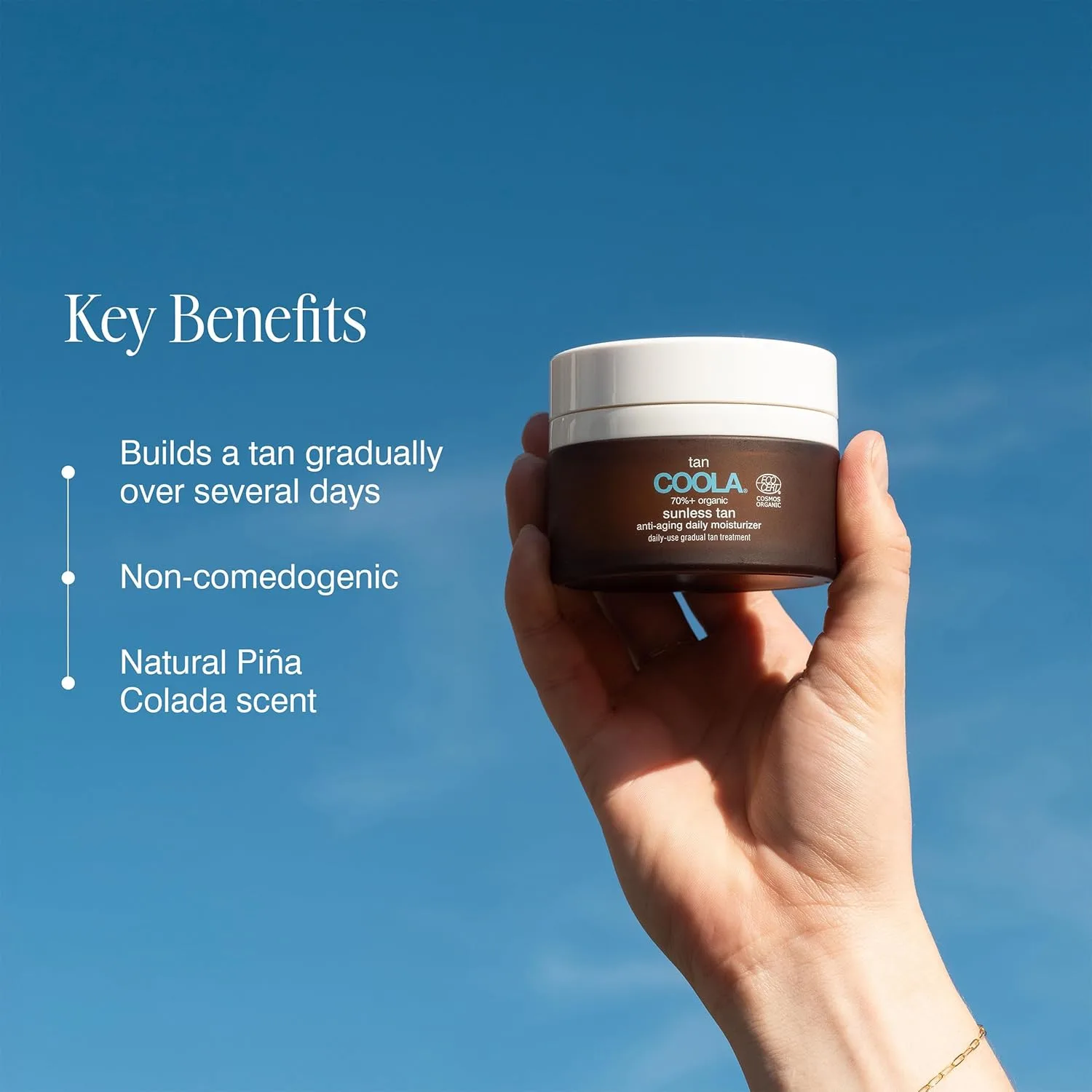 Увлажняющий крем для лица COOLA Organic Sunless Self Tanner, протестирован дерматологами, антивозрастной уход за кожей, веганский и безглютеновый, 44 мл. 44,4 мл (1 шт.), GREEN — фото 3