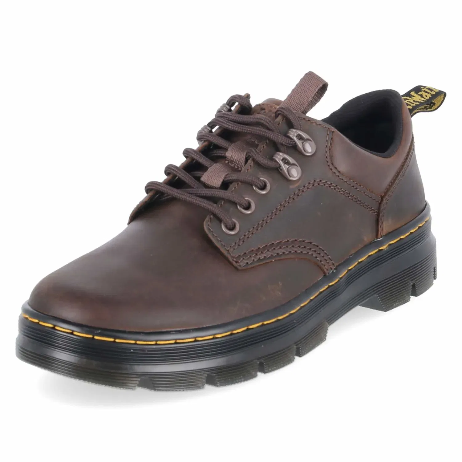 Сникерсы на шнуровке из кожи, Dr. Martens, коричневый — фото 2