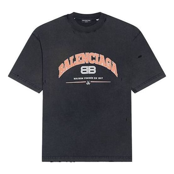

Футболка maison t-shirt medium fit 'black' Balenciaga, черный