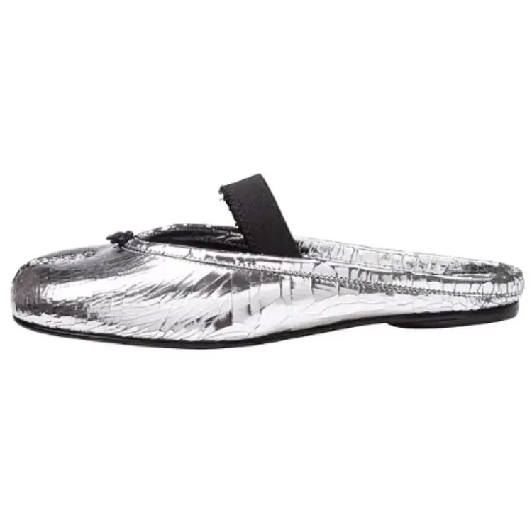 Maison Margiela Женские тапочки Silver без специальных функций с закрытым носком — фото 3