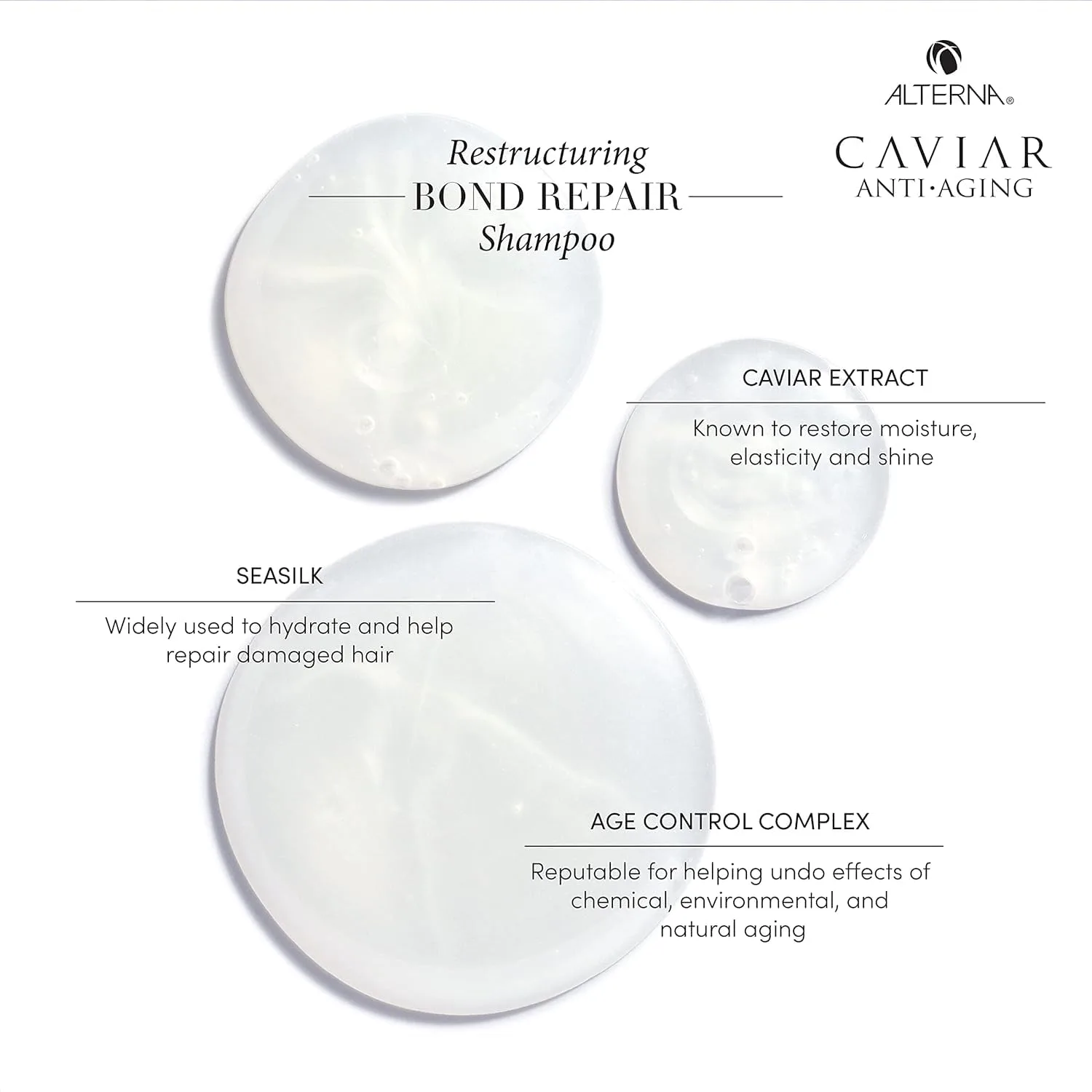 Alterna CAVIAR Anti-Aging Restructuring Bond Repair Conditioner для ломких, поврежденных и секущихся волос, восстанавливает, укрепляет и защищает, без сульфатов — фото 3