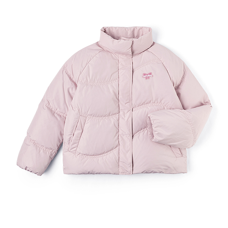 

Lee Куртка пуховая женская с воротником стойкой и рукавом реглан, Pink Purple