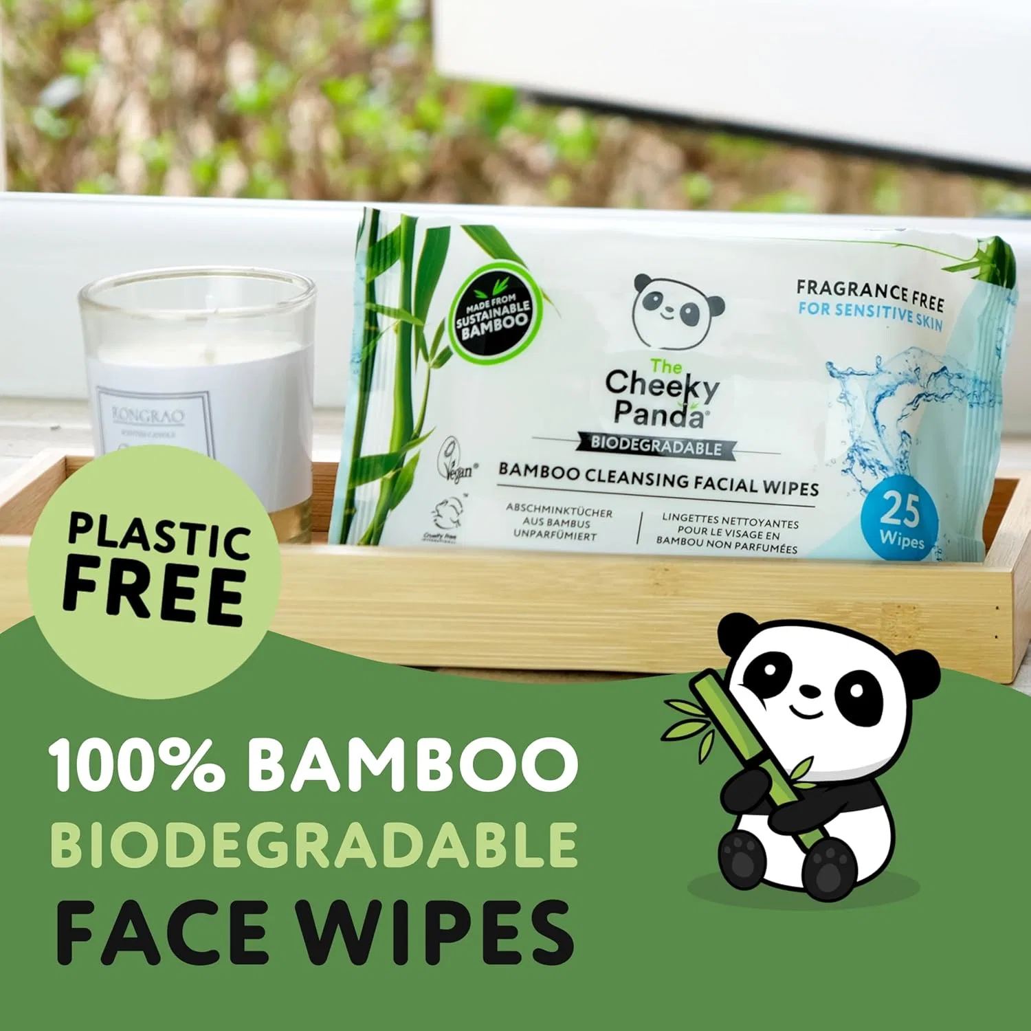 Бамбуковые салфетки для снятия макияжа с ароматом розы от The Cheeky Panda The Cheeky Panda — фото 3