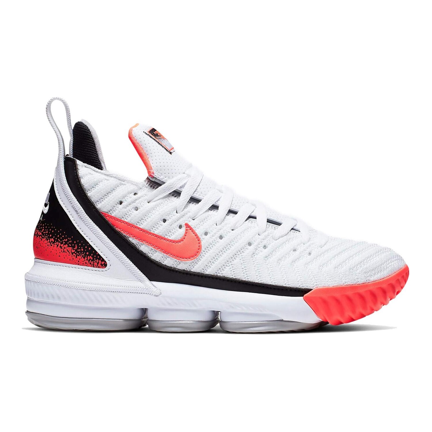 Кроссовки Nike LeBron 16 White Hot Lava PS, красный — фото 2