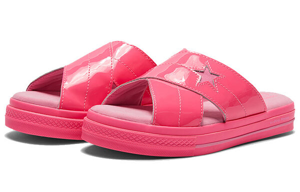 Тапочки opi one star slide retro pink slippers Converse, розовый — фото 4