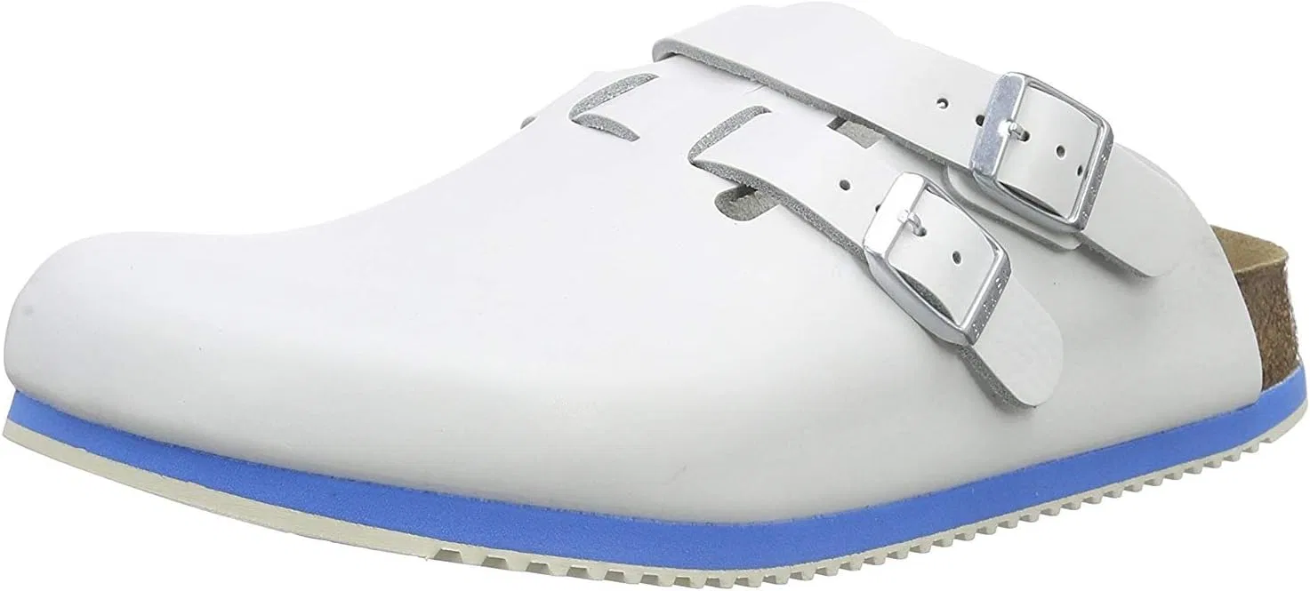 Мужские кожаные сабо Birkenstock Professional Kay с мягкой стелькой, White