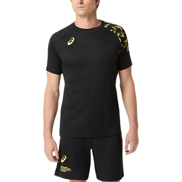 

ASICS Футболка унисекс черная, Черный, ASICS Футболка унисекс черная