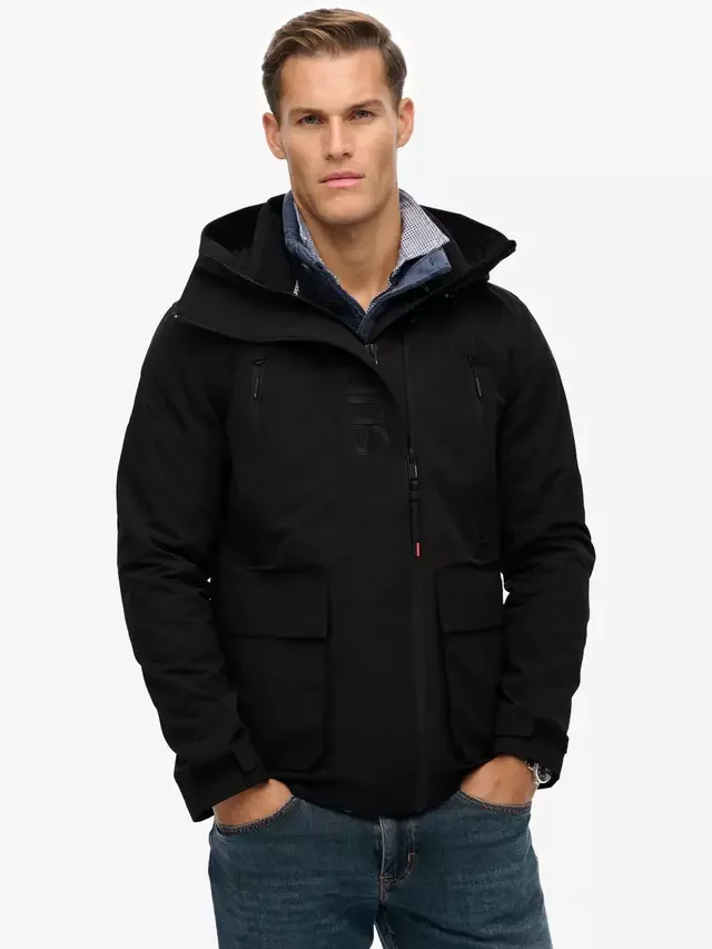 Ветровка с капюшоном и вышивкой, цвет Stealth Black Superdry — фото 4