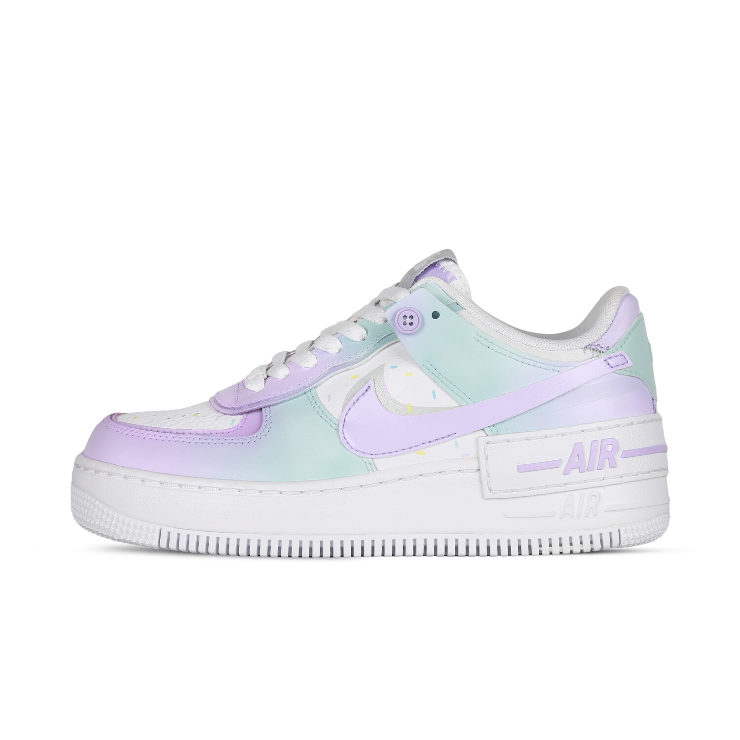 

Кроссовки для скейтбординга Air Force1 Shadow женские с низким верхом фиолетовый/зеленый/белый Nike