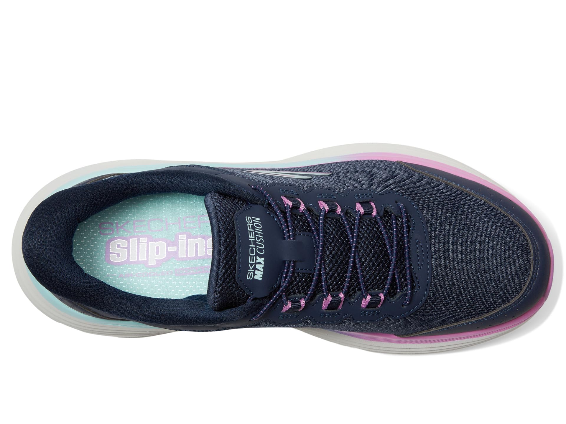 Кроссовки SKECHERS Max Cushioning Endeavour Cardova Hands Free Slip-Ins, цвет Navy/Purple — фото 2