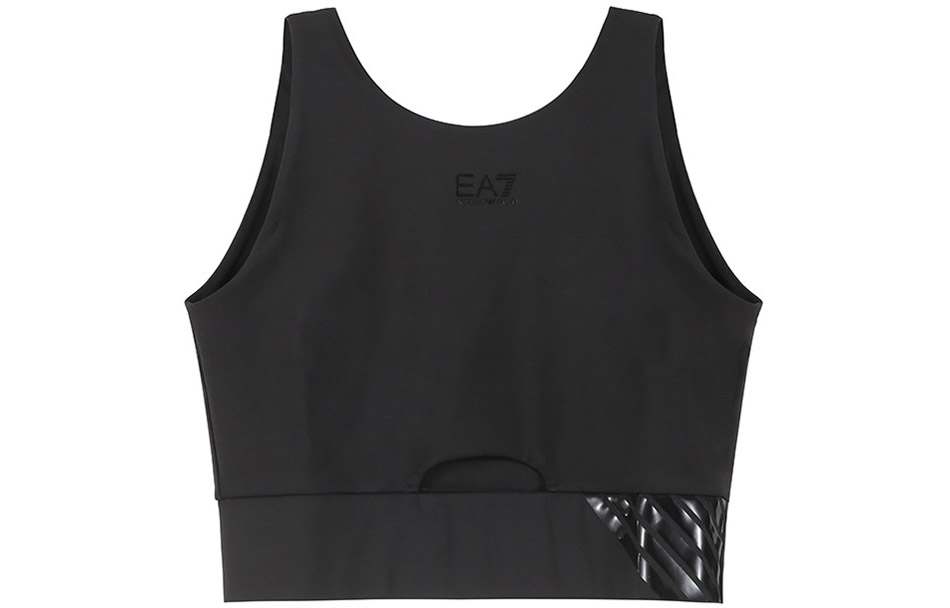 Спортивный топ с принтом логотипа Ea7 EMPORIO ARMANI, черный — фото 3