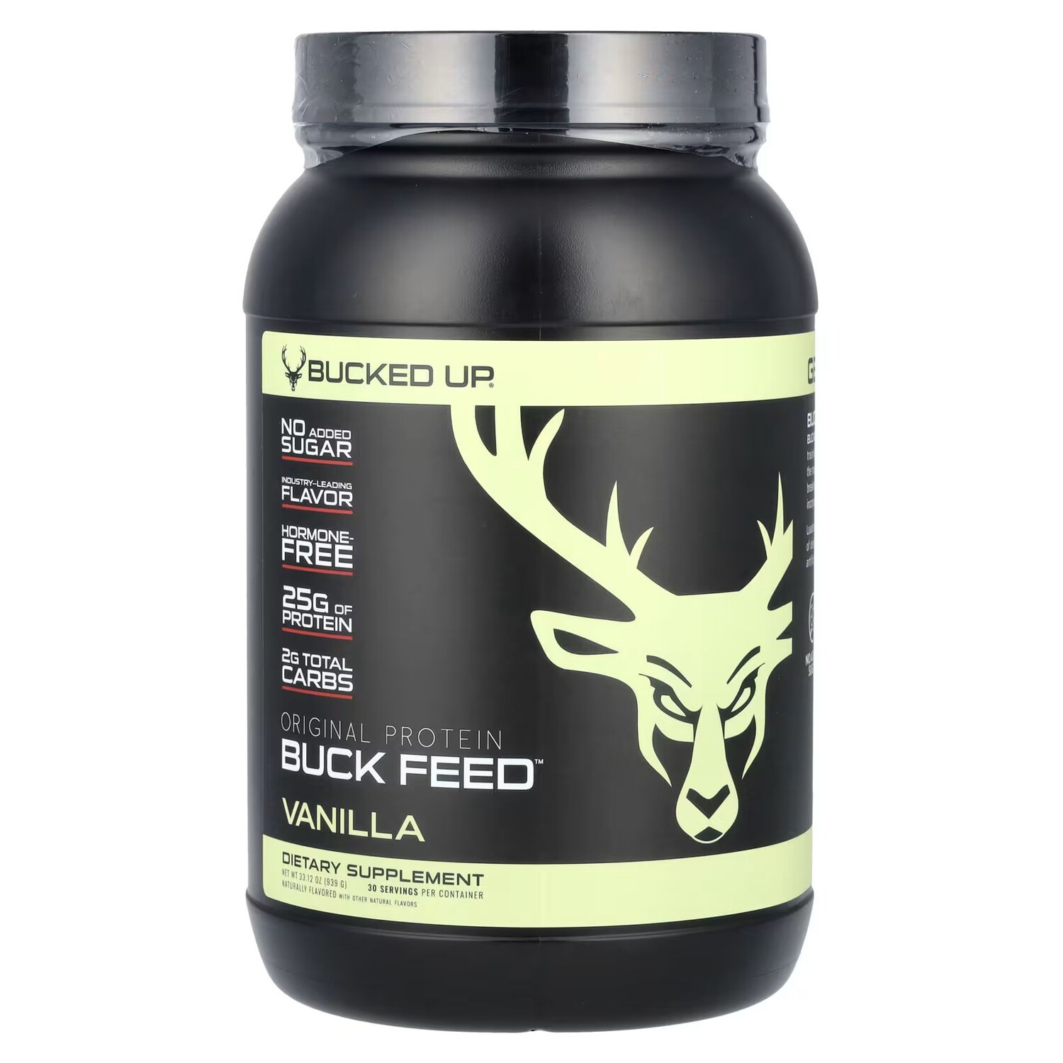 

Buck Feed, Оригинальный протеин, ваниль, 33,12 унции (939 г) Bucked Up