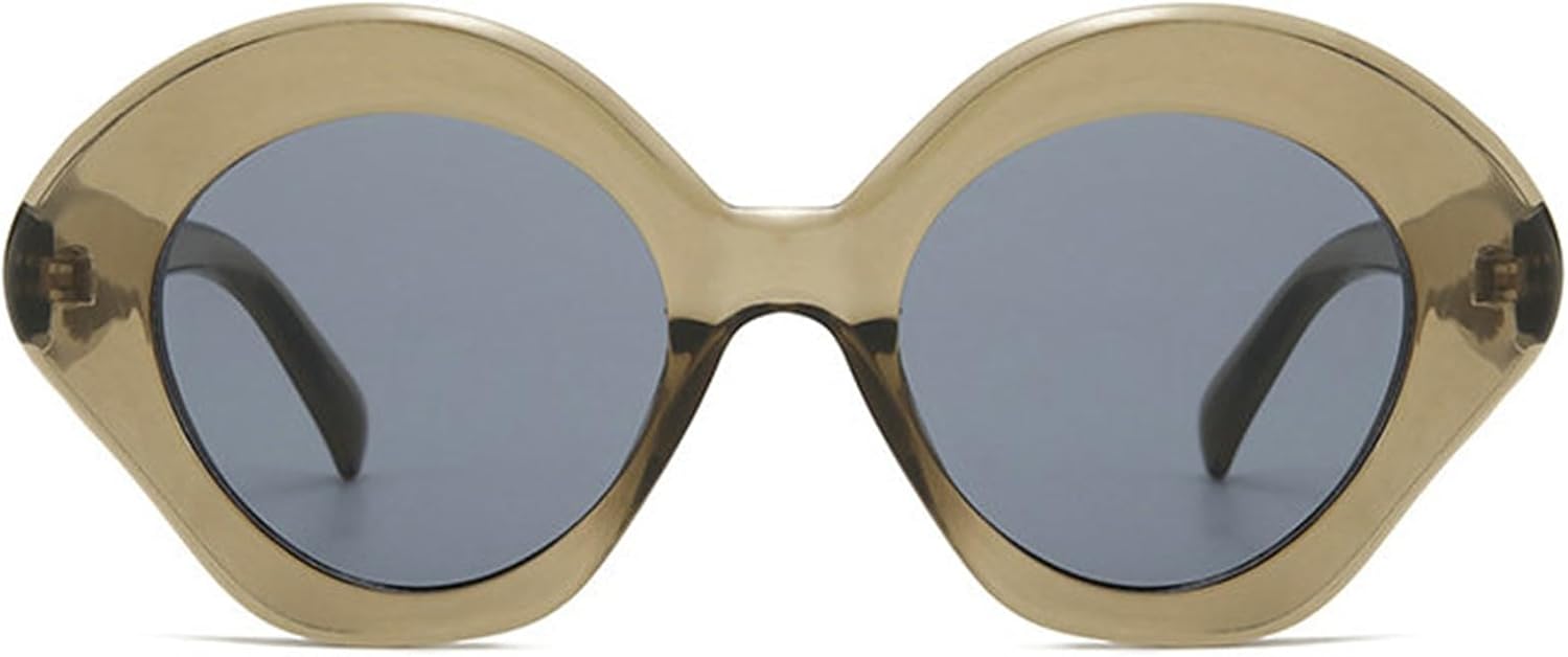 

COTIA Модные солнцезащитные очки в форме «кошачий глаз» неправильной формы для женщин и мужчин, ретро, ​​овальные, в стиле Y2K, панк, популярные, в стиле «конфетный тренд», Green