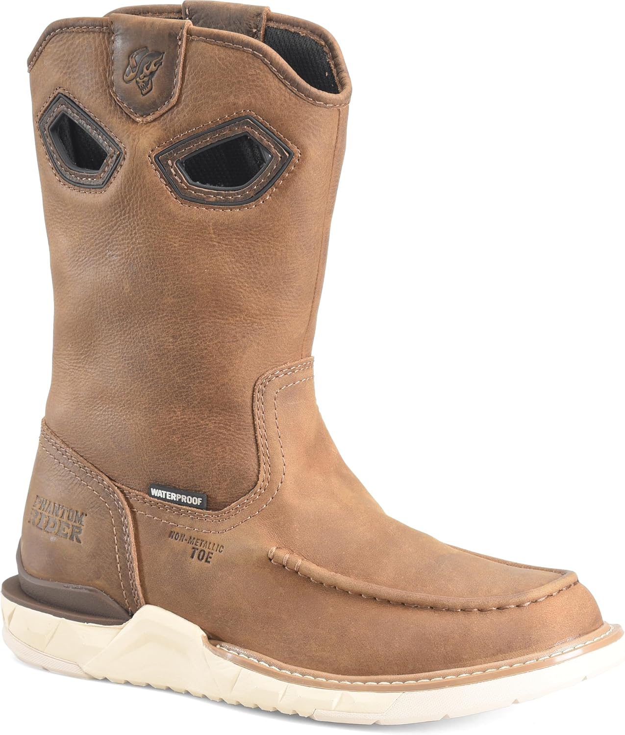 

Ботинки PHANTOM RIDER для мужчин, размер 11, с композитным носком, водонепроницаемые, из прочной кожи, с противоскользящей подошвой, ботинки в западном стиле, коричневый