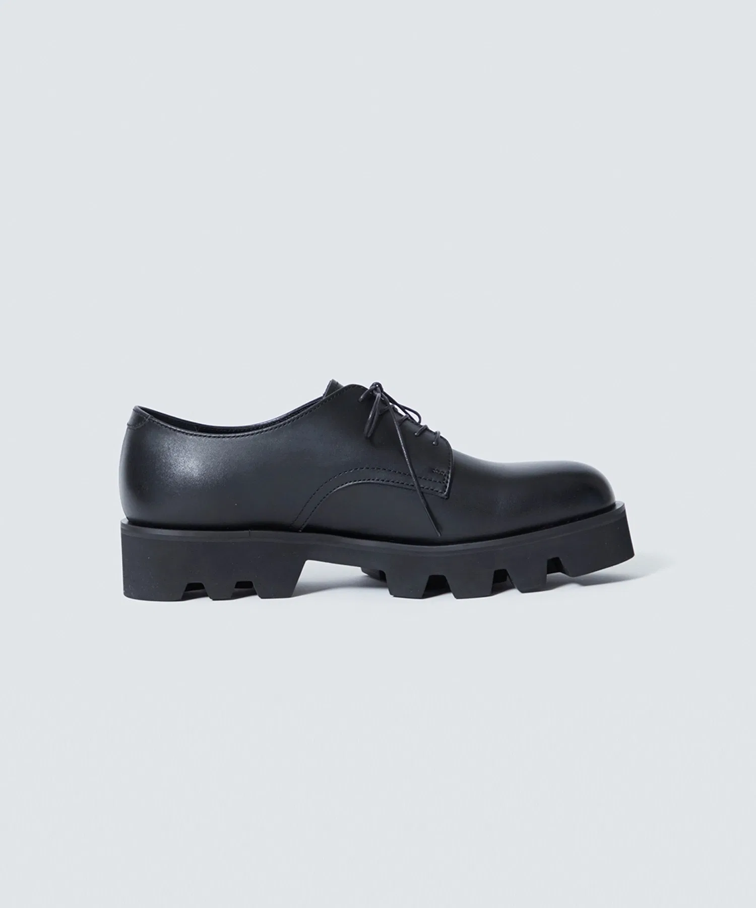 Мужские туфли PADRONE PLAIN TOE с массивной подошвой чёрные — фото 2