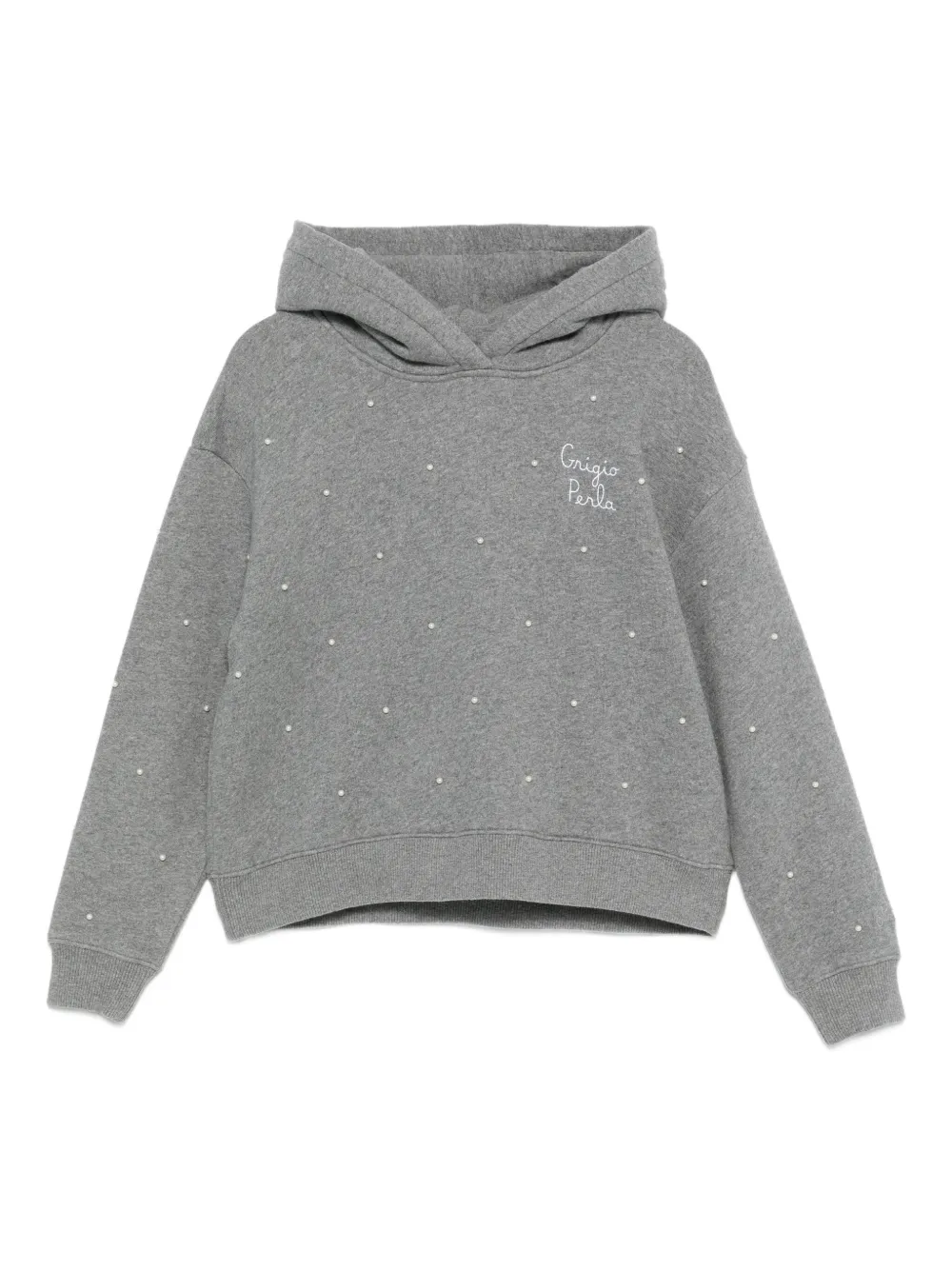 

Худи с искусственным жемчугом Mc2 Saint Barth Kids, серый