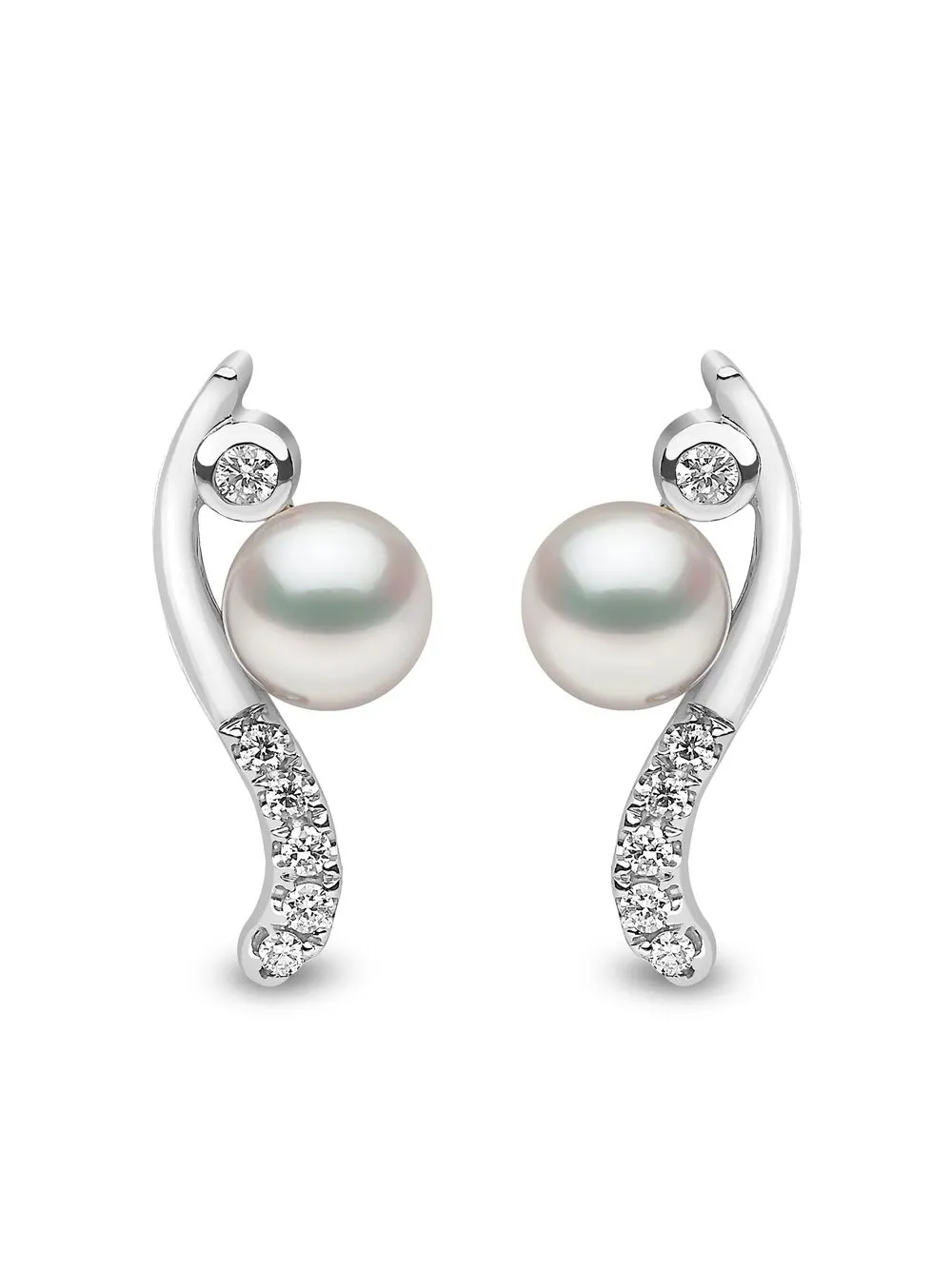 

Серьги Trend из белого золота с бриллиантами и жемчугом Yoko London, серебяный