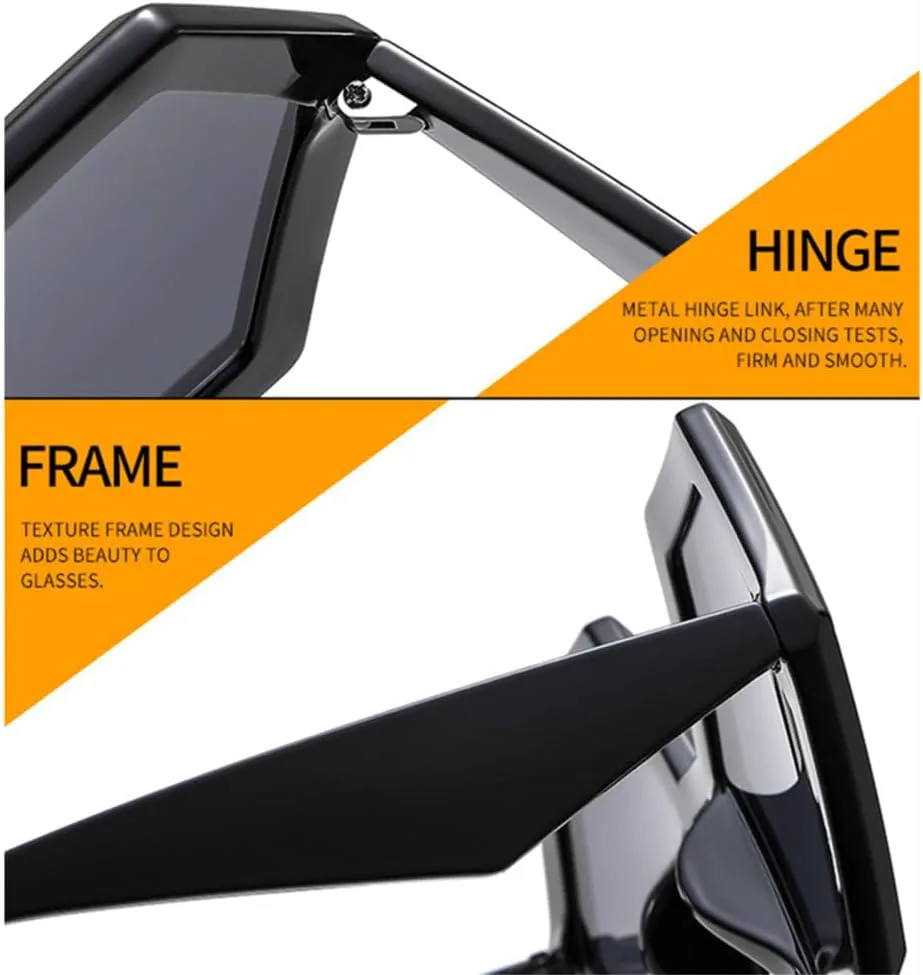 

Винтажные шестиугольные женские солнцезащитные очки, многоугольные солнцезащитные очки, мужские солнцезащитные очки с защитой от УФ-излучения UV400 HDUBFY, Red