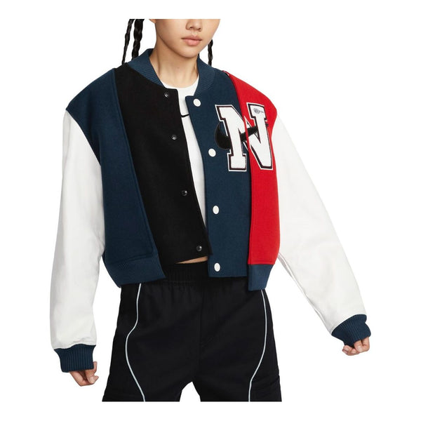 

Куртка женские от yoon oversize varsity jacket asia sizing Nike, черный