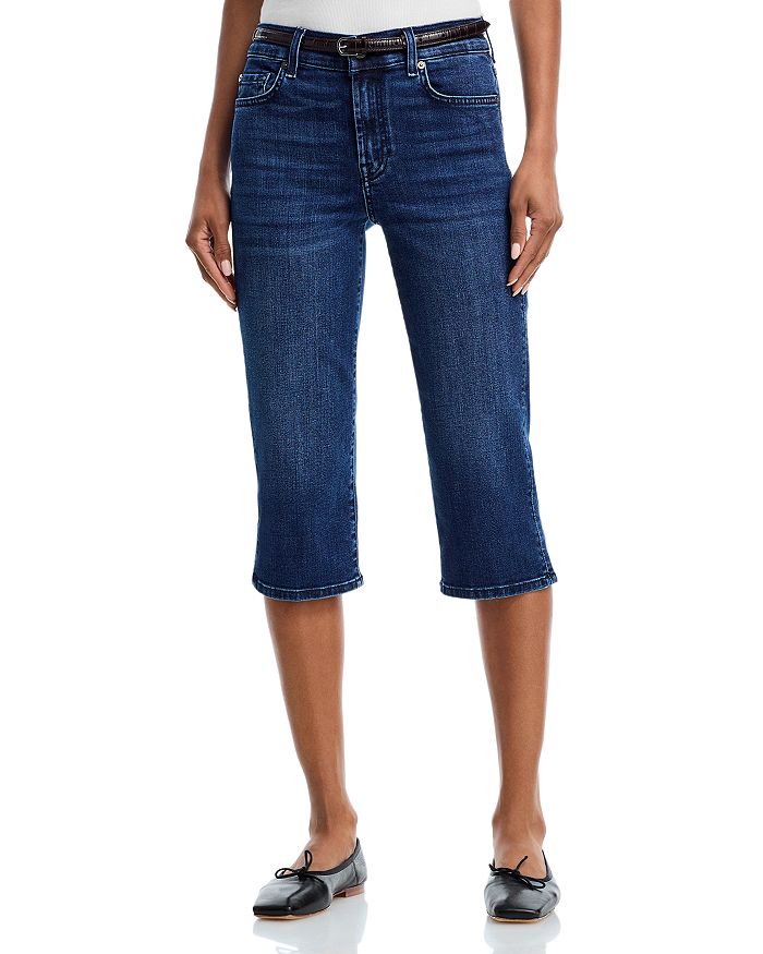 

Высокие укороченные узкие джинсы Soho Dark 7 For All Mankind, синий