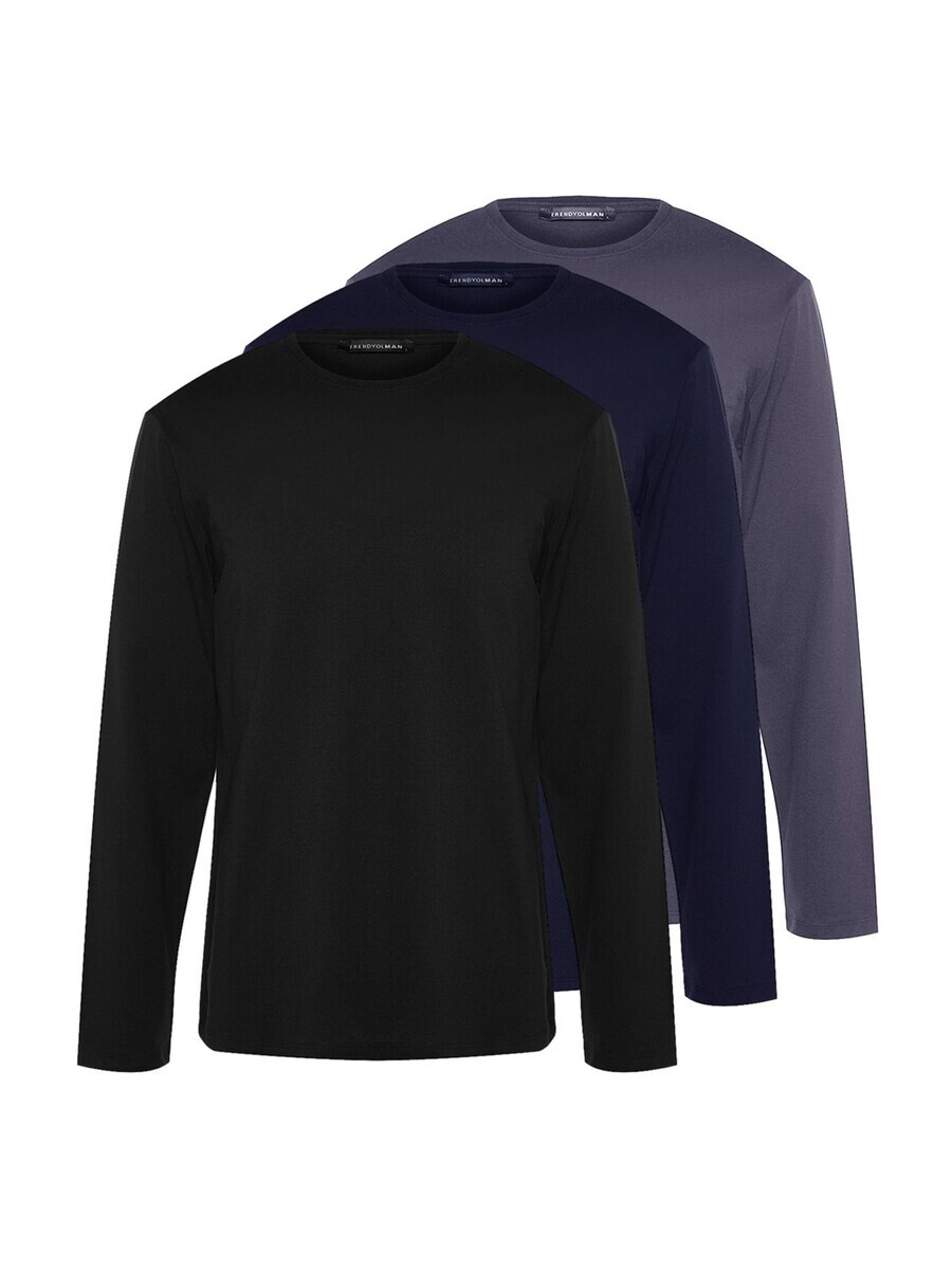 

Лонгслив Trendyol Shirt, цвет marine blue/anthracite/black