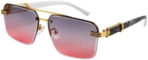 

Модные градиентные очки для женщин, квадратные очки, солнцезащитные очки без оправы с закругленными краями, солнцезащитные очки MTZJH, 172 1021-grey Pink