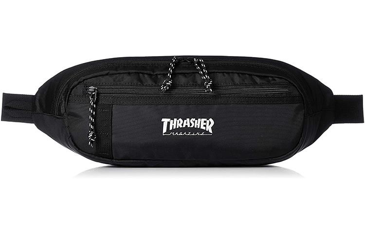 

Thrasher Нейлоновый поясной рюкзак унисекс черный белый текст
