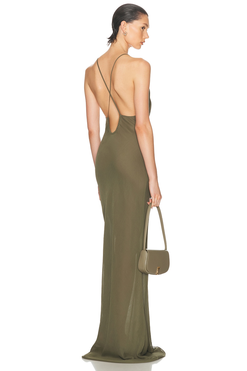 

Платье с низкой спинкой Bias Priscavera, Olive