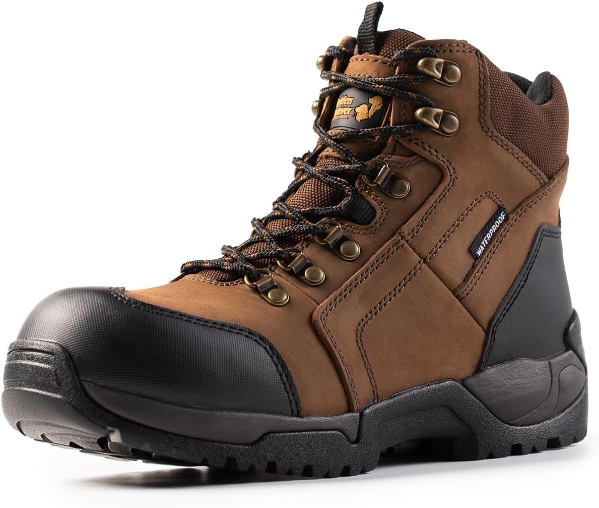 

Мужские ботинки Golden Retriever, 6'', повышенной прочности, водонепроницаемые, из нубука, противоскользящие, ASTM, EH, для промышленности и строительства GR1128, желтый