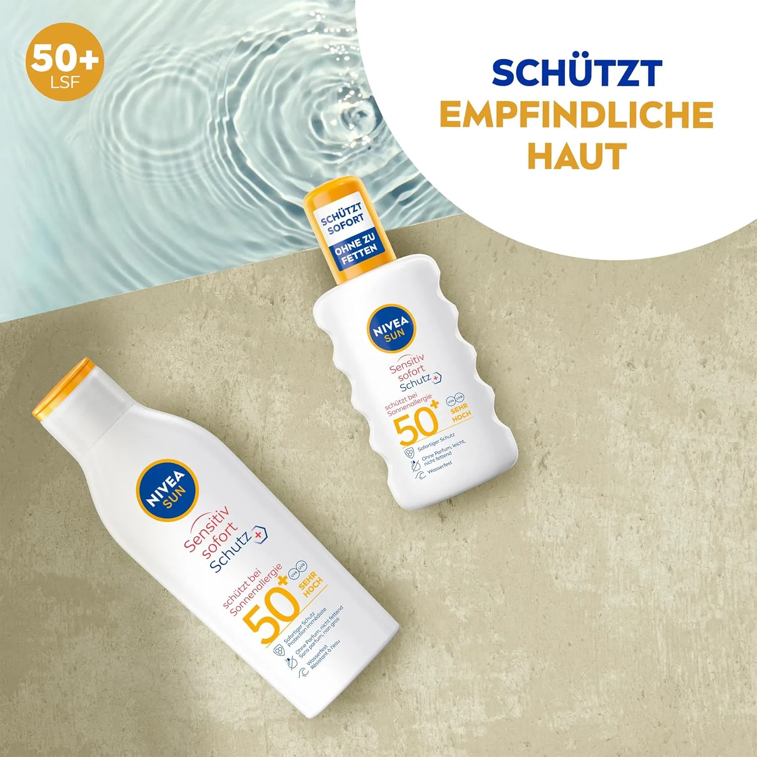 Солнцезащитный лосьон SUN Sensitive Instant Protection SPF 50+ от NIVEA Nivea Sun — фото 3