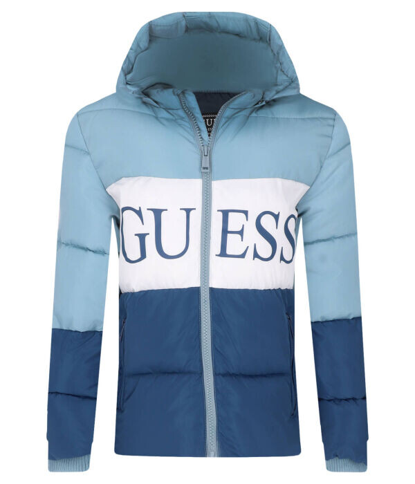 

Куртка Guess Regular Fit, синий / голубой / белый