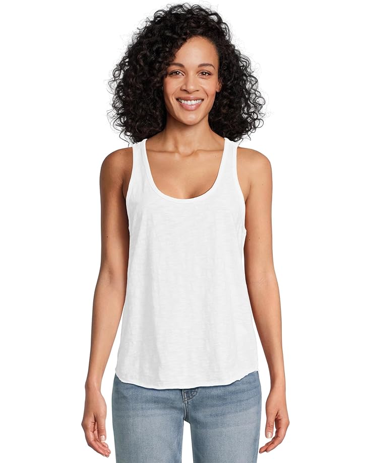 

Топ Mod-o-doc Curve Hem Scoop Neck Tank, белый
