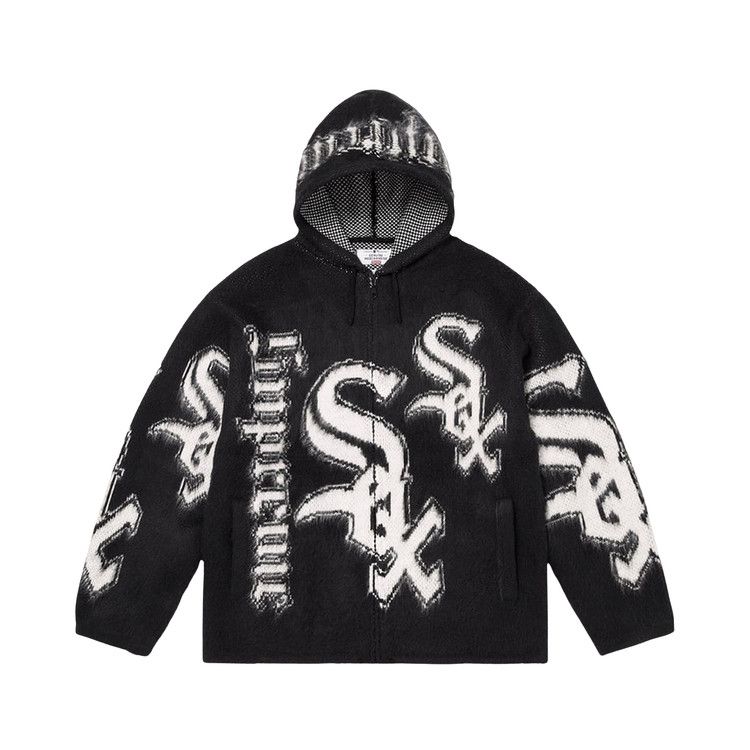 

Свитер Supreme x Chicago White Sox Zip Up Hooded Sweater, Black