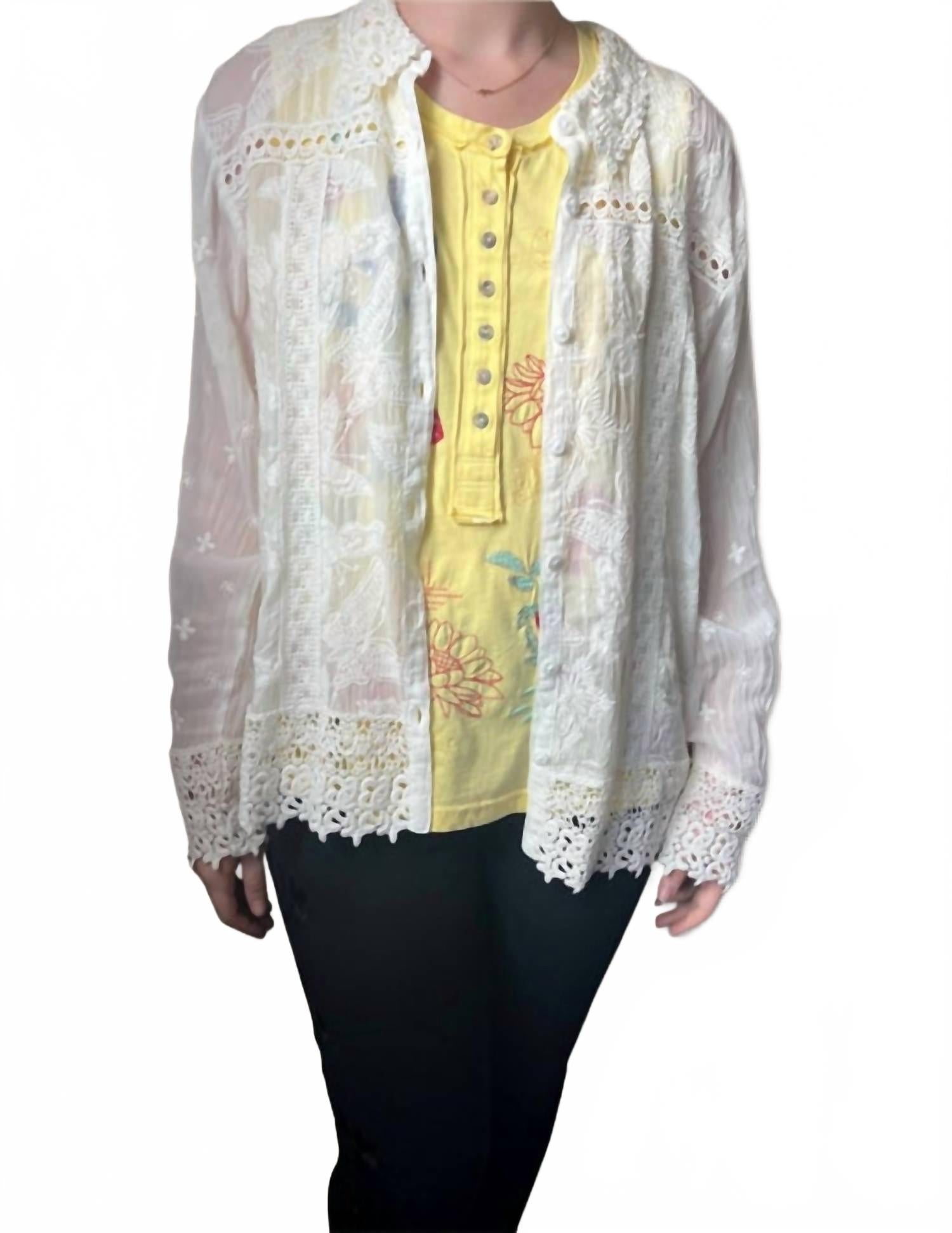 

Куртка Yonah с бабочками в белом цвете Johnny Was