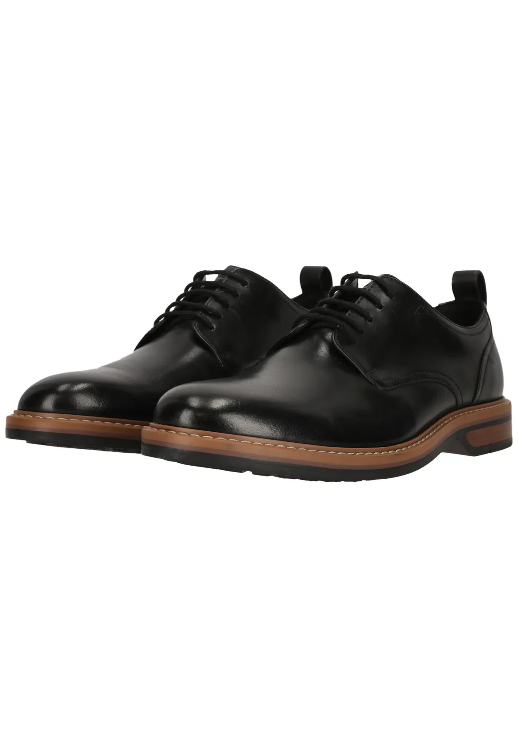 Бизнес-туфли на шнуровке, Clarks, черная кожа — фото 2