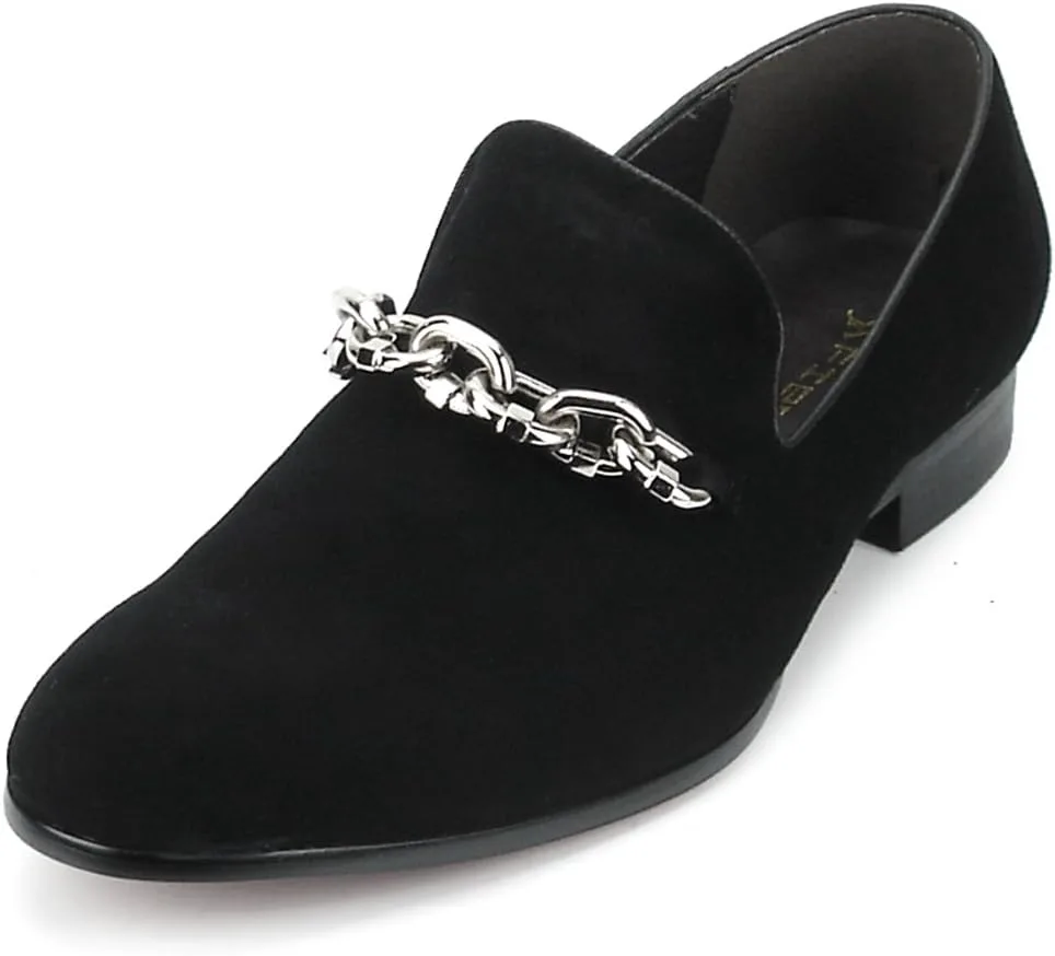 

Мужские лоферы FI-7191 из замши с цепочкой, без шнурков Fiesso by Aurelio Garcia, черный