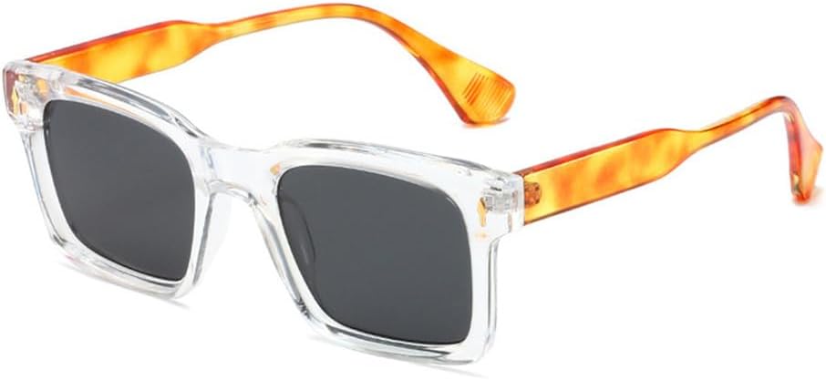 

Солнцезащитные очки с защитой UV400 для мужчин и женщин | Оправа Rivets Candy Color с прозрачными линзами | Для вождения и занятий спортом на открытом воздухе generic, Clear Amber Gray