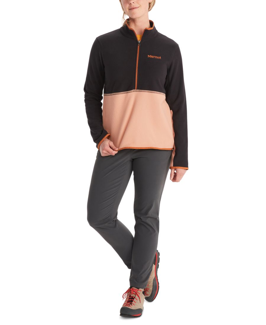 

Женская футболка Rocklin с половинной молнией Marmot, Steel Onyx, Черный, Женская футболка Rocklin с половинной молнией Marmot, Steel Onyx