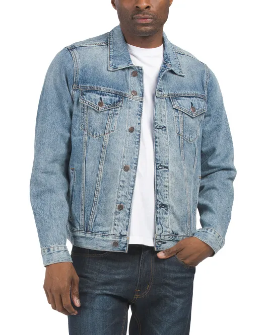 

Джинсовая куртка дальнобойщика Lucky Brand, цвет Golden Dale Wash