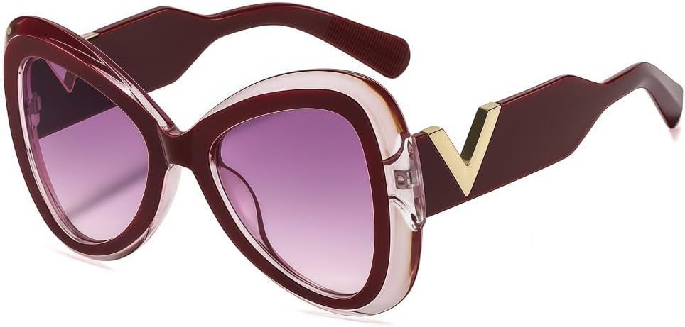 

Солнцезащитные очки в стиле ретро прямоугольной формы для женщин – модные винтажные квадратные очки в стиле 90-х и Y2K, обеспечивающие защиту от УФ-излучения MAZNVISO, Red