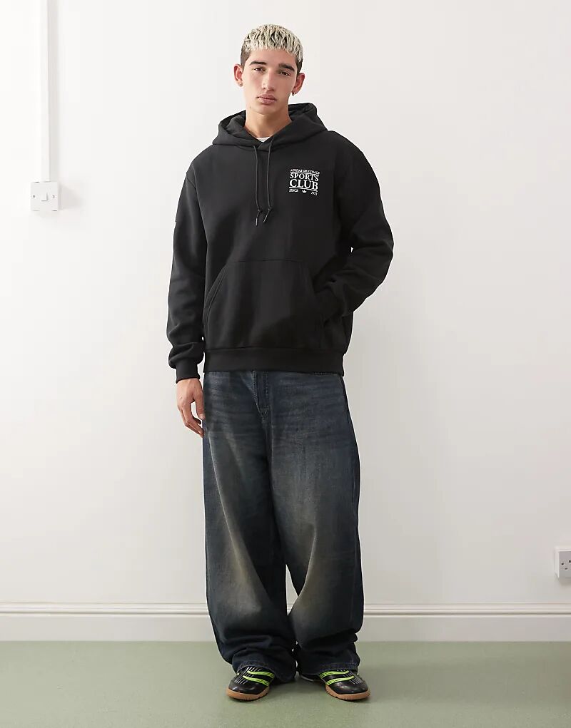 Толстовка Adidas Originals Sports Club черного цвета — фото 2