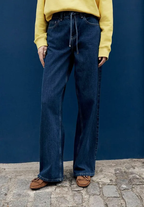 Спортивные брюки с широкими штанинами и широкой талией Next, Rinse Denim — фото 3