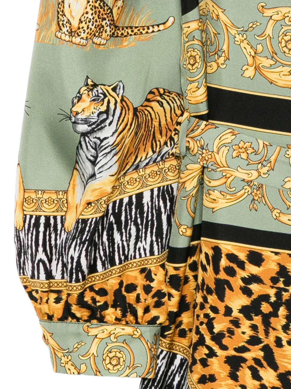 Платье с принтом по всей поверхности Versace Kids, зеленый — фото 3