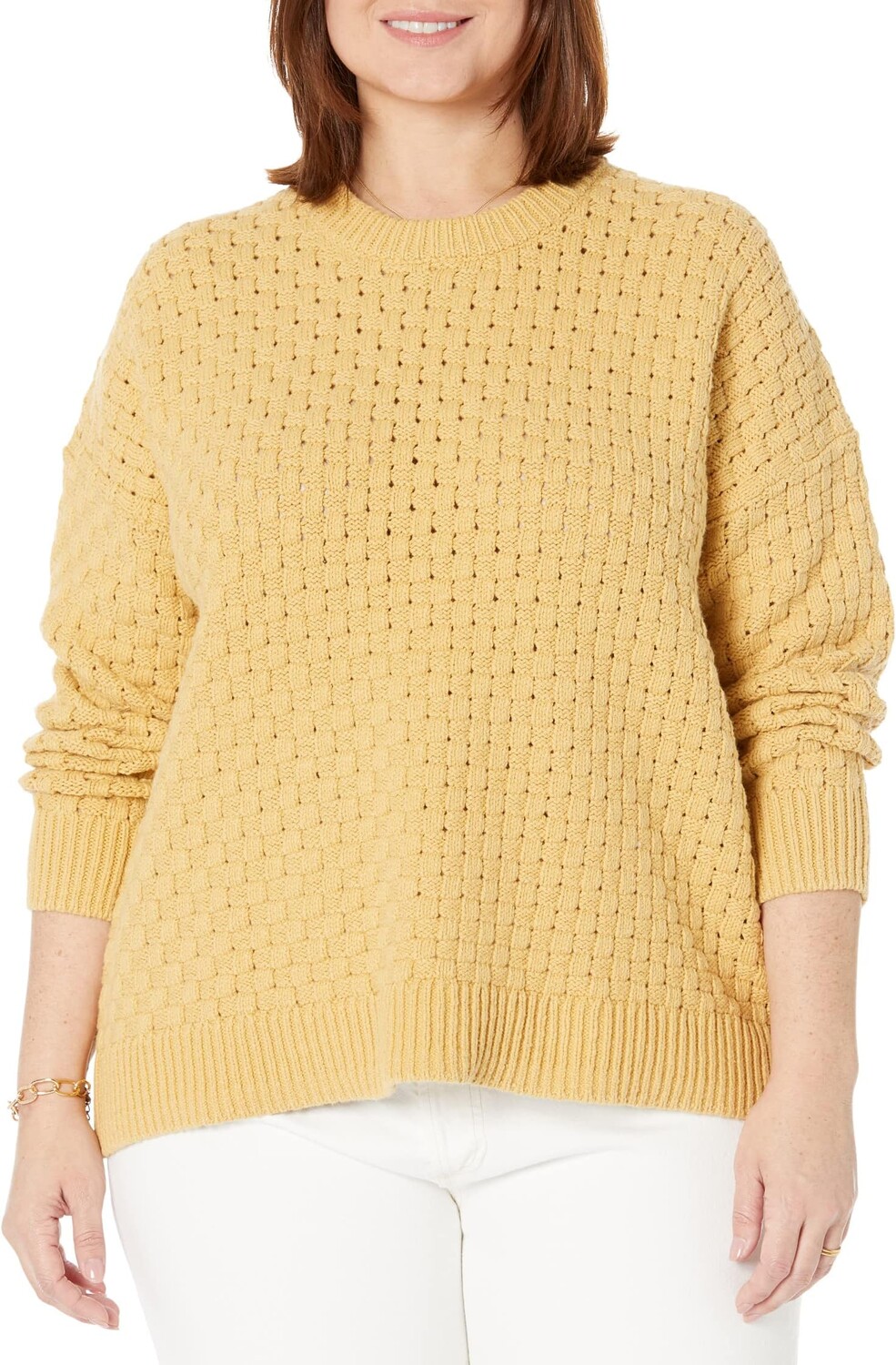 

Пуловер Plus Basket Weave Bali Madewell, цвет Autumn Gold