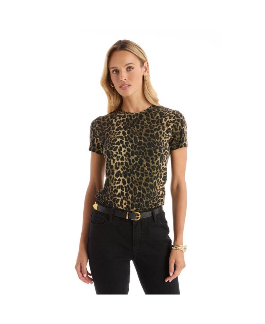 

Женская ультрамягкая футболка Amaya с леопардовым принтом The Noli Shop, Leopard print