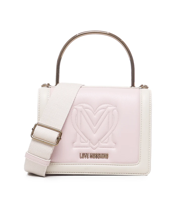 

Мини Сумка Monogram с металлической ручкой Love Moschino, розовый